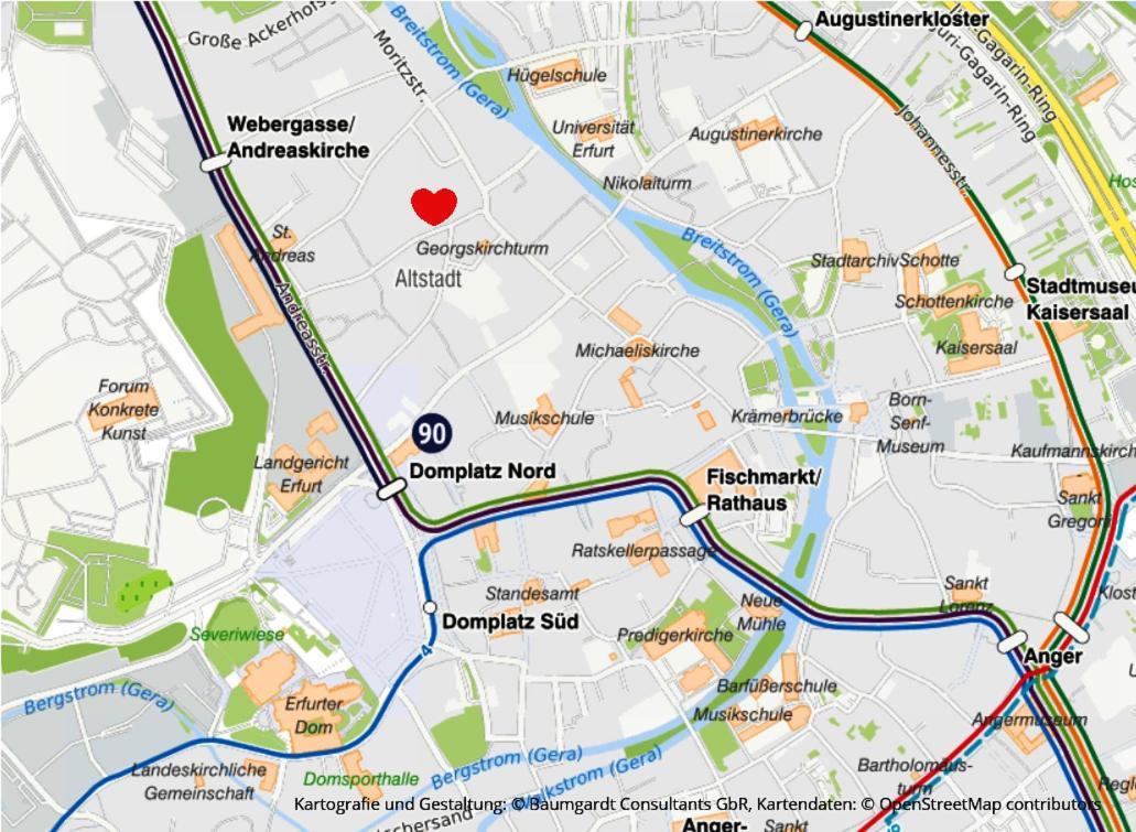 Altstadt Ferienwohnung Erfurt Bagian luar foto